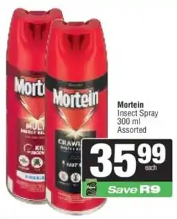 Spar Mortein Insect Spray Assorted offer