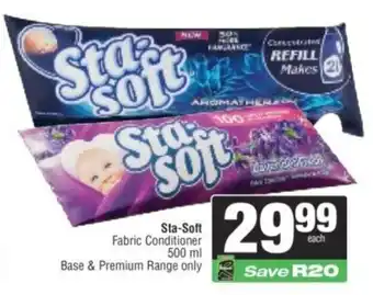 Spar Sta-Soft Fabric Conditioner Base & Premium Range offer