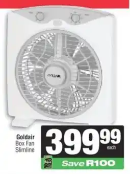 Spar Goldair Box Fan Slimline offer