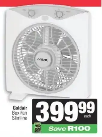 Spar Goldair Box Fan Slimline offer