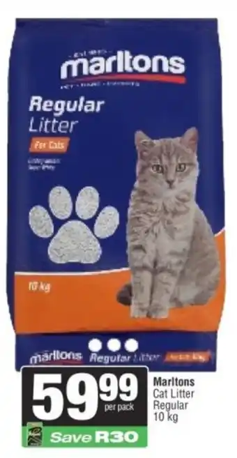 Spar Marltons Cat Litter Regular offer