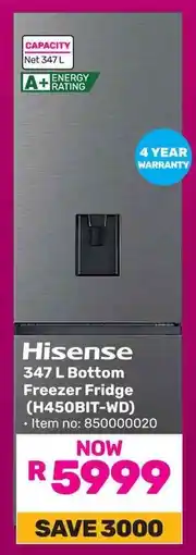 Game Hisense Bottom Freezer Fridge offer