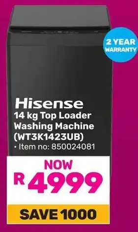 Game Hisense Top Loader Washing Machine offer