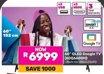 Game SKYWORTH 60" QLED Google TV offer