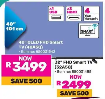 Game Hisense 40" QLED FHD Smart TV offer