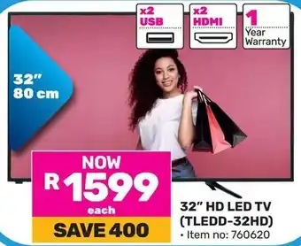 Game Telefunken 32" HD LED TV offer
