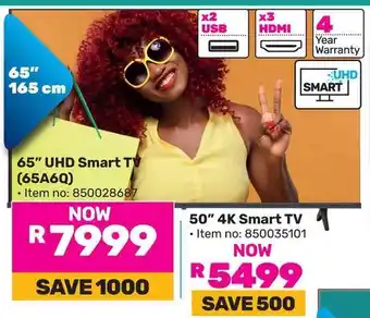 Game Hisense 65" UHD Smart TV offer