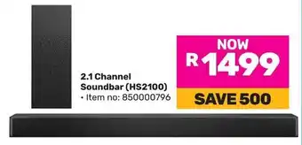 Game Hisense 2.1 Channel Soundbar offer