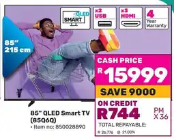 Game Hisense 85" QLED Smart TV offer