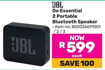 Game JBL Go Essential 2 Portable Bluetooth Speaker offer
