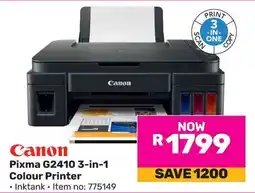 Game Canon Pixma G2410 3-in-1 Colour Printer offer
