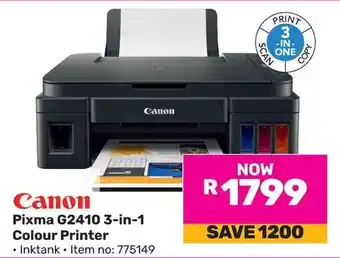 Game Canon Pixma G2410 3-in-1 Colour Printer offer