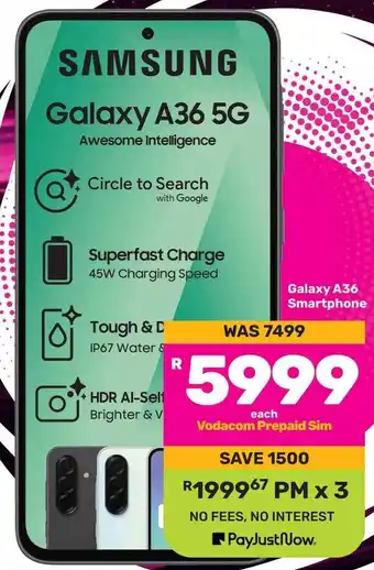 Game SAMSUNG Galaxy A36 Smartphone offer