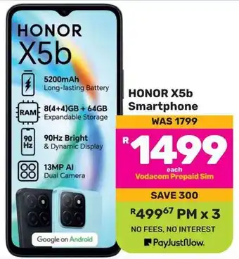 Game HONOR X5b Smartphone offer