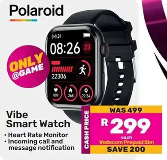 Game Polaroid Vibe Smart Watch offer