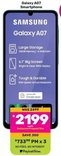 Game SAMSUNG Galaxy A07 Smartphone offer