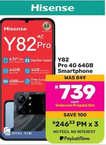 Game Hisense Y82 Pro 4G 64GB Smartphone offer