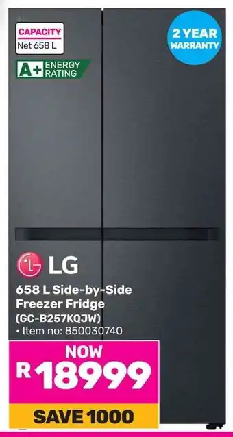 Game LG Side-by-Side Freezer Fridge offer