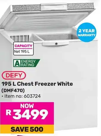 Game DEFY Chest Freezer White offer