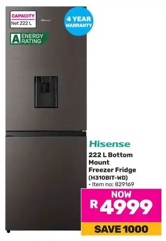 Game Hisense Bottom Mount Freezer Fridge offer