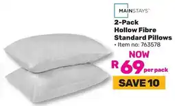 Game Mainstays Hollow Fibre Standard Pillows offer