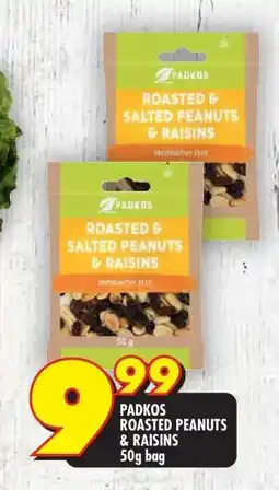 Shoprite PADKOS ROASTED PEANUTS & RAISINS offer