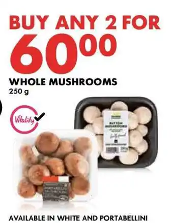 Woolworths Whole Mushrooms offer