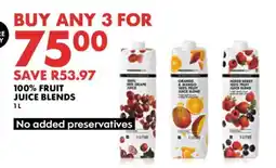 Woolworths 100% Fruit Juice Blends offer