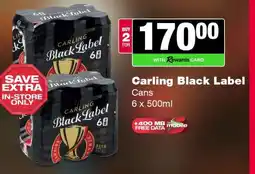 Spar Tops Carling Black Label offer