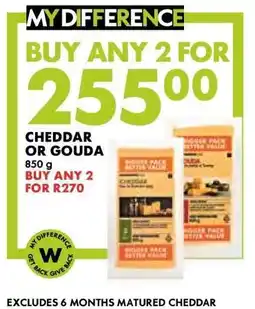 Woolworths CHEDDAR OR GOUDA offer
