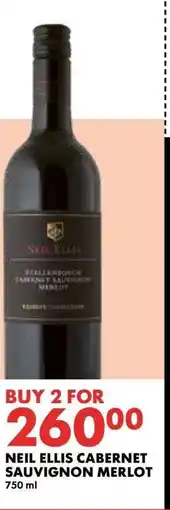 Woolworths NEIL ELLIS Cabernet Sauvignon/Merlot offer