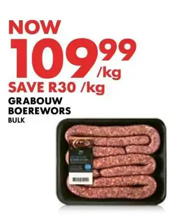 Woolworths Grabouw Boerewors offer