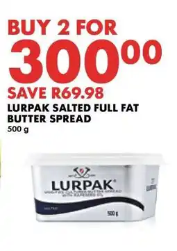 Woolworths Lurpak Salted Full Fat Butter Spread offer