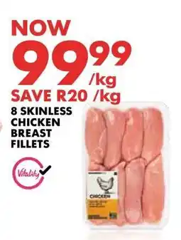 Woolworths 8 Skinless Chicken Breast Fillets offer