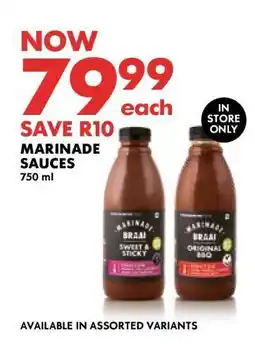 Woolworths Marinade Sauces offer
