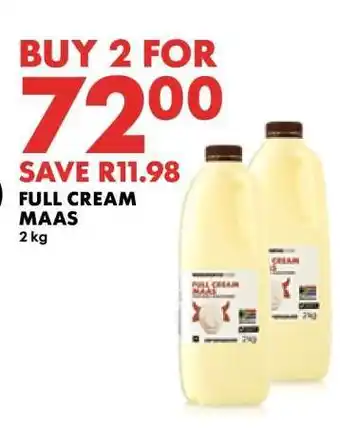 Woolworths Full Cream Maas offer