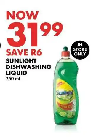 Woolworths Sunlight Dishwashing Liquid offer