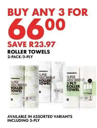 Woolworths ROLLER TOWELS offer