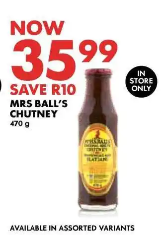 Woolworths MRS BALL'S CHUTNEY offer