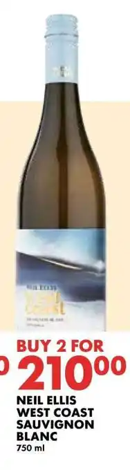 Woolworths Neil Ellis West Coast Sauvignon Blanc offer
