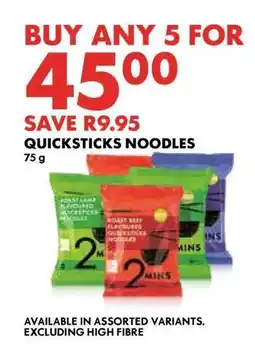 Woolworths QUICKSTICKS NOODLES offer