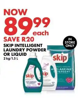Woolworths Skip Intelligent Laundry Powder or Liquid offer