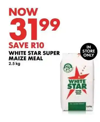 Woolworths WHITE STAR SUPER MAIZE MEAL offer