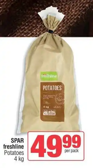 Spar SPAR freshline Potatoes 4 kg offer