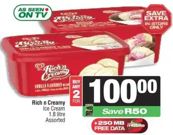 Spar Rich n Creamy Ice Cream offer