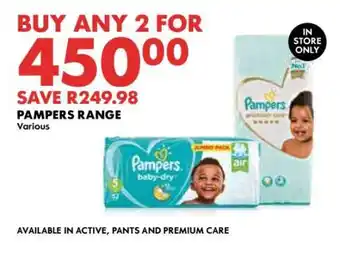 Woolworths Pampers Range offer