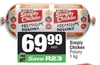 Spar Simply Chicken Polony offer