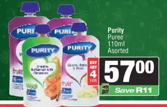 Spar Purity Puree 110ml Assorted offer