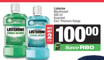 Spar LISTERINE MOUTHWASH offer