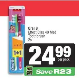 Spar Oral B Effect Clas 40 Med Toothbrush 2s offer